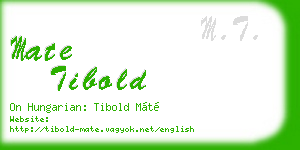 mate tibold business card